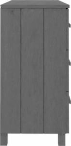 vidaXL Komoda, ciemnoszara, 113x40x80 cm, lite drewno sosnowe 6