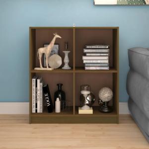 vidaXL Szafka boczna, miodowy brąz, 70x33x76 cm, lite drewno sosnowe 3