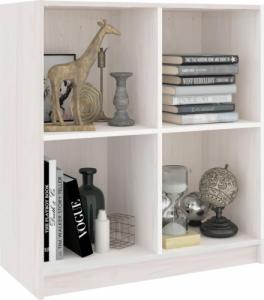 vidaXL Szafka boczna, biała, 70x33x76 cm, lite drewno sosnowe 3