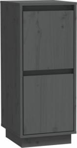 vidaXL Szafki, 2 szt., szare, 31,5 x 34 x 75 cm, lite drewno sosnowe 4