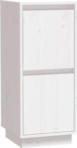 vidaXL Szafka, biała, 31,5 x 34 x 75 cm, lite drewno sosnowe 2