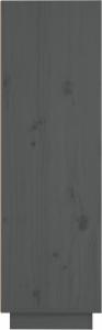 vidaXL Wysoka szafka, szara, 37x34x110 cm, lite drewno sosnowe 5