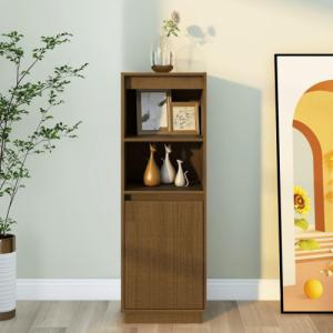 vidaXL Regał, miodowy brąz, 37x34x110 cm, lite drewno sosnowe 3