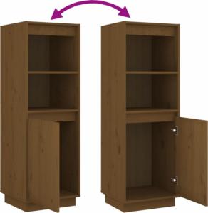 vidaXL Regał, miodowy brąz, 37x34x110 cm, lite drewno sosnowe 7