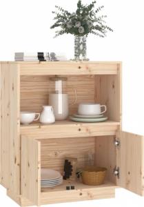 vidaXL Szafka, 60 x 34 x 75 cm, lite drewno sosnowe 4