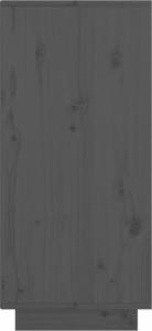 vidaXL Szafka, szara, 60 x 34 x 75 cm, lite drewno sosnowe 7