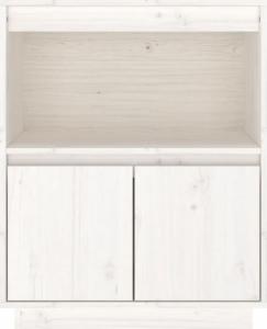 vidaXL Szafka, biała, 60 x 34 x 75 cm, lite drewno sosnowe 6