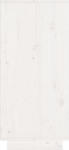 vidaXL Szafka, biała, 60 x 34 x 75 cm, lite drewno sosnowe 7