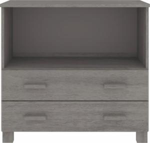 vidaXL Regał, jasnoszary, 85x35x80 cm, drewno sosnowe 5