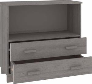 vidaXL Regał, jasnoszary, 85x35x80 cm, drewno sosnowe 7