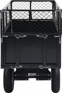 vidaXL Przyczepka do kosiarki ogrodowej z odchylaną platformą 150 kg 4