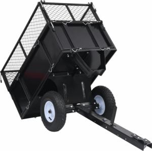 vidaXL Przyczepka do kosiarki ogrodowej z odchylaną platformą 150 kg 5