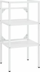 vidaXL Stelaż łazienkowy z wbudowaną umywalką, biały, żelazny 3