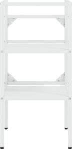 vidaXL Stelaż łazienkowy z wbudowaną umywalką, biały, żelazny 4