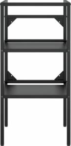 vidaXL Stelaż łazienkowy z wbudowaną umywalką, czarny, żelazny 4