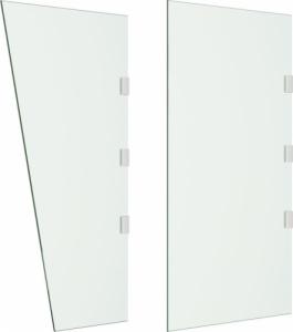 vidaXL Zadaszenie nad drzwi, 2 szt., przezroczyste, szkło hartowane 1