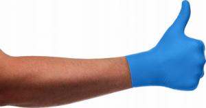 Mercator Medical Rękawice nitrylowe Mercator gogrip blue L 50szt 5