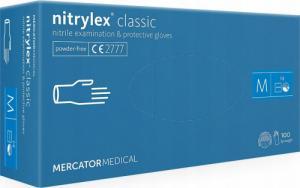 Mercator Medical Rękawice nitrylowe nitrylex classic blue txt M 100 1