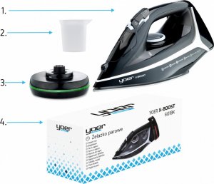 Żelazko Yoer ŻELAZKO Parowe BEZPRZEWODOWE 2600W 5w1 Ceramiczne - YOER X-Boost SI01BK 15