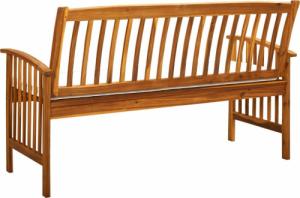 vidaXL Ławka ogrodowa z poduszką, 147 cm, lite drewno akacjowe 5