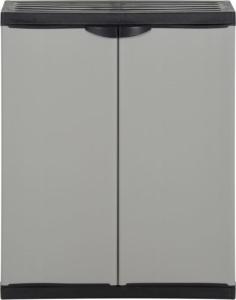 vidaXL Kosz na na śmieci, w formie szafki, szaro-czarny, 68x40x85 cm 3