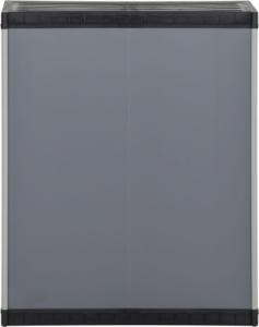 vidaXL Kosz na na śmieci, w formie szafki, szaro-czarny, 68x40x85 cm 5