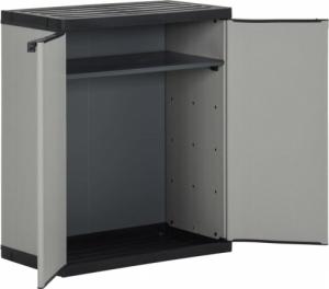 vidaXL Kosz na na śmieci, w formie szafki, szaro-czarny, 68x40x85 cm 7