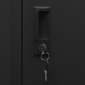 vidaXL Szafka na siodło, antracytowa, 53x53x140 cm, stalowa 8