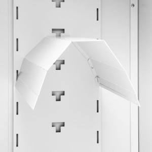 vidaXL Szafka na siodło, biała, 53x53x140 cm, stalowa 6