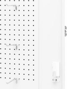 vidaXL Szafka na siodło, biała, 53x53x140 cm, stalowa 7