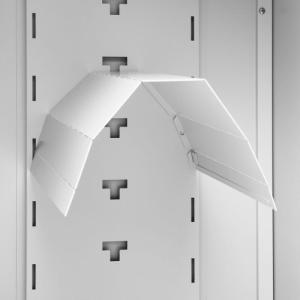 vidaXL Szafka na siodło, jasnoszara, 53x53x140 cm, stalowa 5