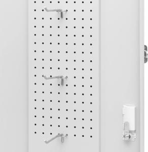 vidaXL Szafka na siodło, jasnoszara, 53x53x140 cm, stalowa 6