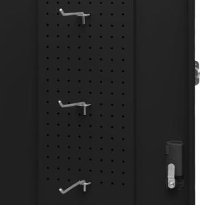 vidaXL Szafka na siodło, czarna, 53x53x140 cm, stalowa 7