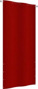 vidaXL Parawan balkonowy, czerwony, 100x240 cm, tkanina Oxford 1