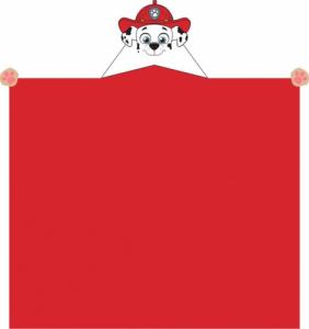 Carbotex Kocyk Coral Psi Patrol Marshall 110x140 cm kaptur 2