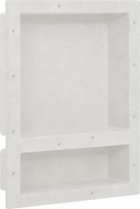 vidaXL Wnęka prysznicowa z 2 półkami, biała matowa, 41x51x10 cm 1