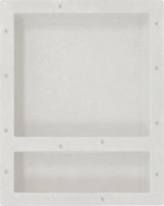 vidaXL Wnęka prysznicowa z 2 półkami, biała matowa, 41x51x10 cm 2