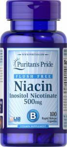 Puritans Pride Puritan's Pride Niacyna - Flush Free 500 mg - 100 kapsułek 1
