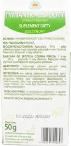Natura Wita Tymianek pospolity 50g NATURA WITA 2