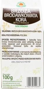 Natura Wita Brzoza brodawkowata kora 100g NATURA WITA 2
