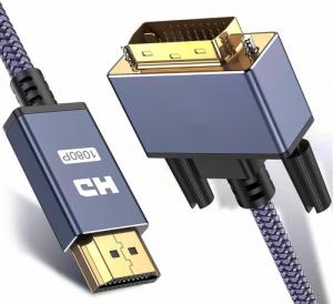 Kabel Reagle HDMI - DVI-D 2m srebrny (RHDV200P) 1