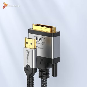 Kabel Reagle HDMI - DVI-D 2m srebrny (RHDV200P) 10