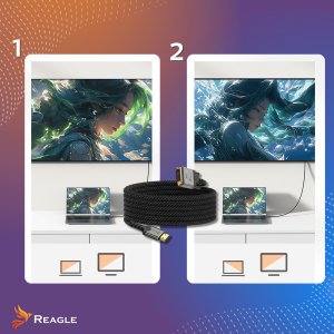 Kabel Reagle HDMI - DVI-D 3m srebrny (RHDV300P) 4