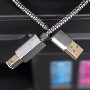 Kabel USB Reagle USB-A - USB-B 1 m Czarno-srebrny 6