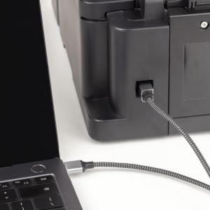 Kabel USB Reagle USB-A - USB-B 2 m Srebrny 2