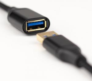 Kabel USB Reagle USB-A - USB-A 1 m Czarno-szary 3