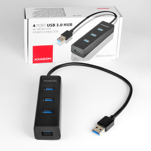 HUB USB Axagon 1x microUSB  + 4x USB-A 3.0 (HUE-S2B) 10