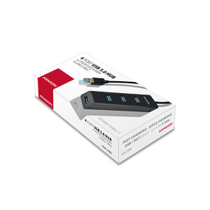 HUB USB Axagon 1x microUSB  + 4x USB-A 3.0 (HUE-S2BL) 11