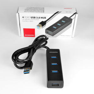 HUB USB Axagon 1x microUSB  + 4x USB-A 3.0 (HUE-S2BL) 10