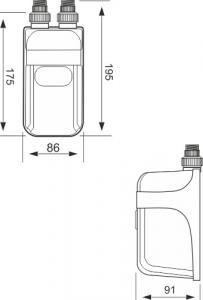 Przepływowy podgrzewacz wody Dafi 7.5 kW 0.6 MPa (POZ03581                       ) 3